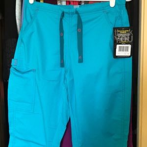 Nursing scrubs. Aqua blue, Small Wonder Flex
